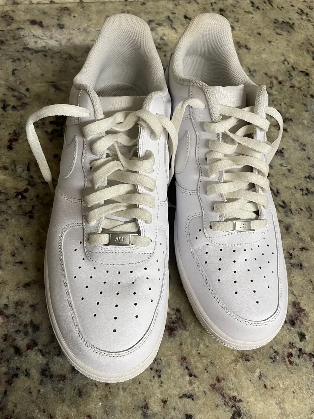 Classic Nike Air Force 1 '07 Triple White low-top sneaker men size 13 flats shoe